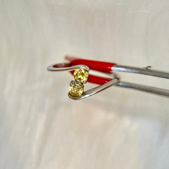 Delicate Silver 925 Lemon Quartz Ring - Picture 2 of 7